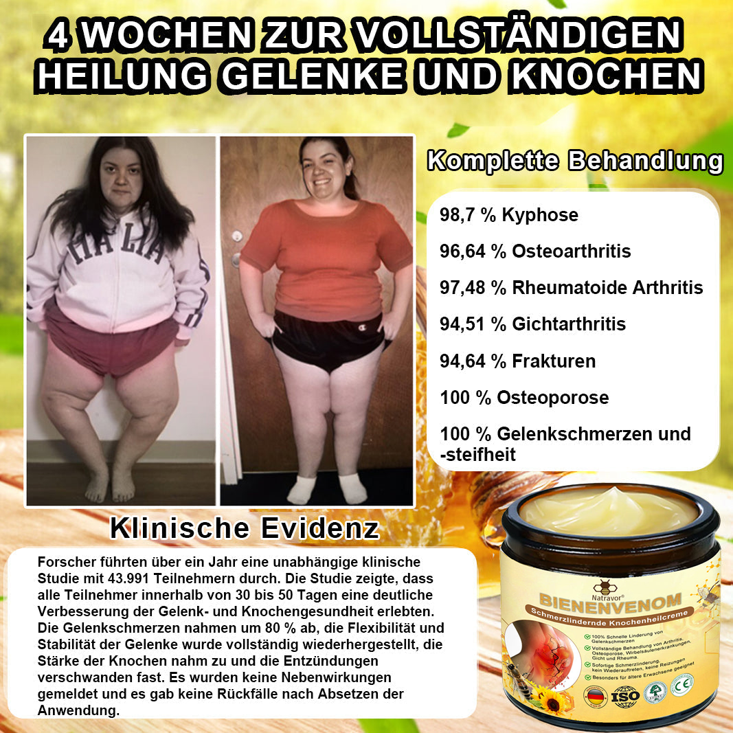 🐝Natravor® 𝑩𝒊𝒆𝒏𝒆𝒏𝒈𝒊𝒇𝒕 𝑺𝒄𝒉𝒎𝒆𝒓𝒛𝒍𝒊𝒏𝒅𝒆𝒓𝒖𝒏𝒈𝒔-𝑲𝒏𝒐𝒄𝒉𝒆𝒏𝒉𝒆𝒊𝒍𝒖𝒏𝒈𝒔-𝑪𝒓𝒆𝒎𝒆 (Speziell für ältere Erwachsene und Empfehlung der DGOU) ✨Sonderangebot für begrenzte Zeit✨