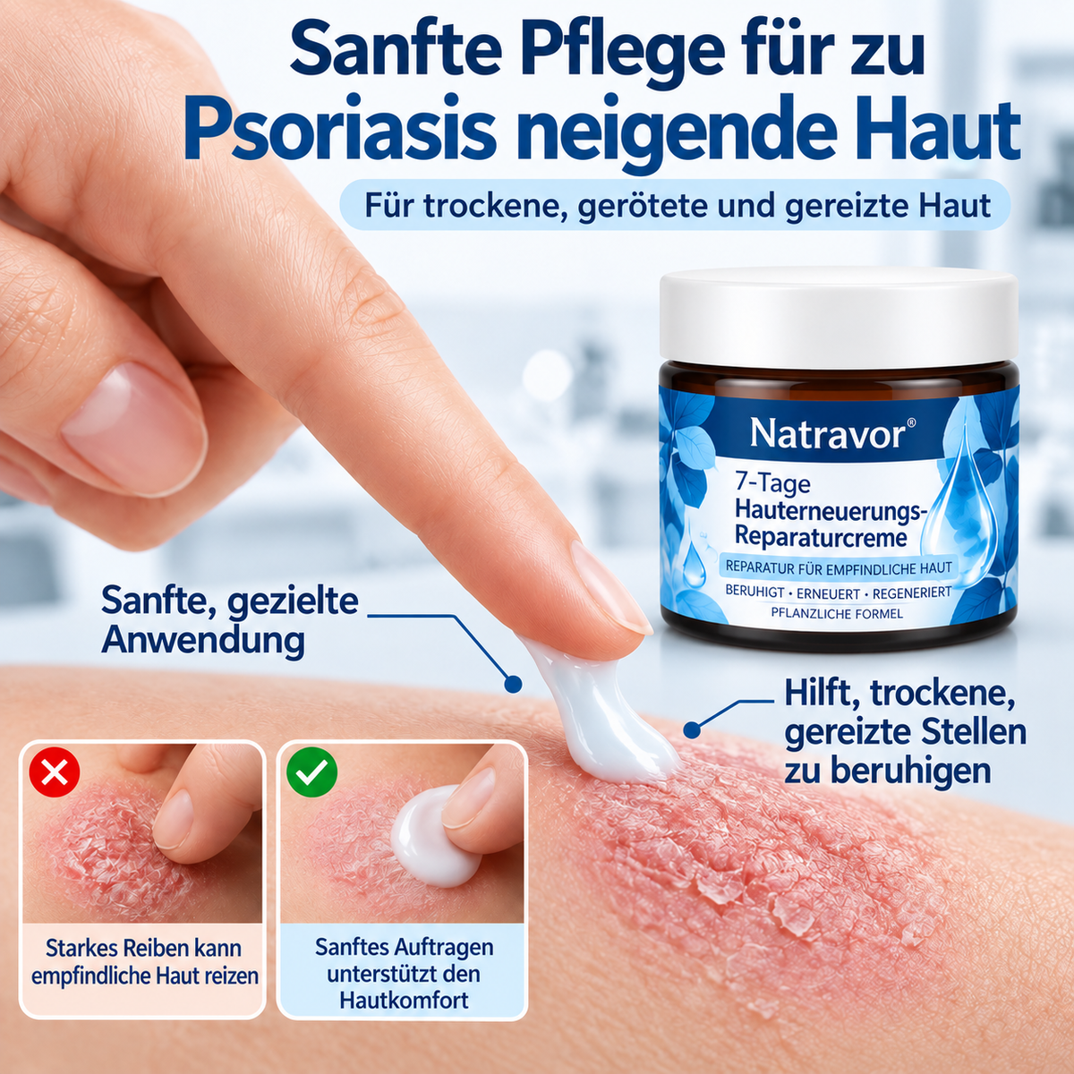 Natravor® 7-Tage Hauterneuerungs- & Reparaturcreme — Beruhigt Juckreiz und unterstützt die Hautregeneration (Sanfte, schmerzfreie Hautpflegeformel) 💎