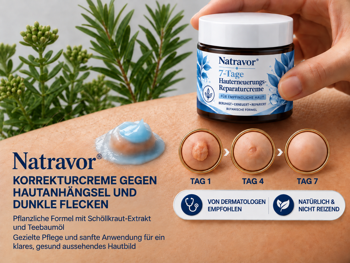 Natravor® 7-Tage Hauterneuerungs- & Reparaturcreme — Beruhigt Juckreiz und unterstützt die Hautregeneration (Sanfte, schmerzfreie Hautpflegeformel) 💎