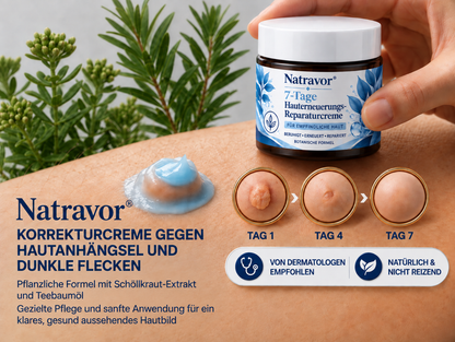 Natravor® 7-Tage Hauterneuerungs- & Reparaturcreme — Beruhigt Juckreiz und unterstützt die Hautregeneration (Sanfte, schmerzfreie Hautpflegeformel) 💎