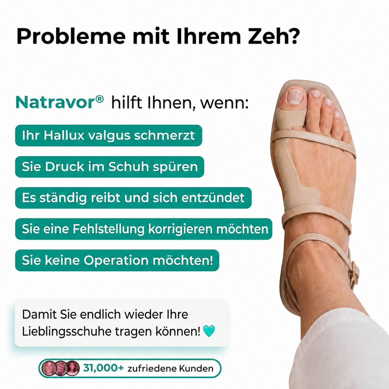 🏅 Natravor® Botanisches Komfort-Pflaster bei Hallux valgus 👠 Flexible Fußpflege + pflanzlich inspirierte Komfortformel