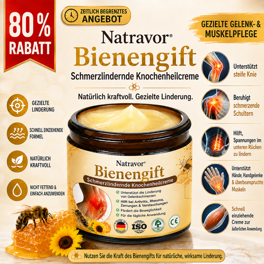 🐝Natravor® 𝑩𝒊𝒆𝒏𝒆𝒏𝒈𝒊𝒇𝒕 𝑺𝒄𝒉𝒎𝒆𝒓𝒛𝒍𝒊𝒏𝒅𝒆𝒓𝒖𝒏𝒈𝒔-𝑲𝒏𝒐𝒄𝒉𝒆𝒏𝒉𝒆𝒊𝒍𝒖𝒏𝒈𝒔-𝑪𝒓𝒆𝒎𝒆 (Speziell für ältere Erwachsene und Empfehlung der DGOU) ✨Sonderangebot für begrenzte Zeit✨