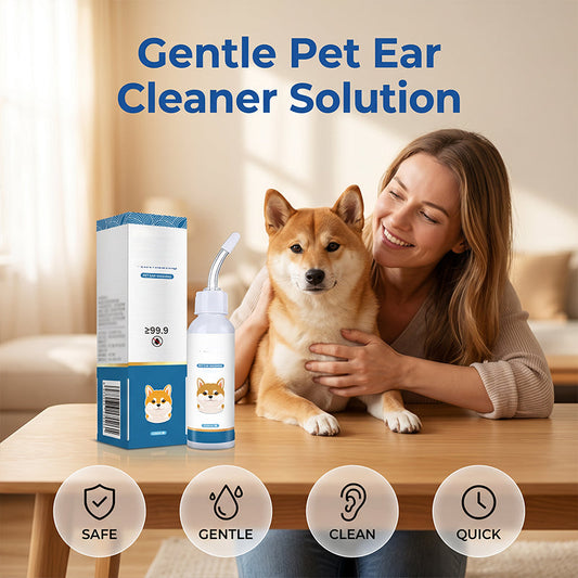 ❄️Sommerfrische 50 % Rabatt!🐶Sanfte Ohrreinigungslösung für Hunde & Katzen – 120 ml mit weicher Silikonspitze